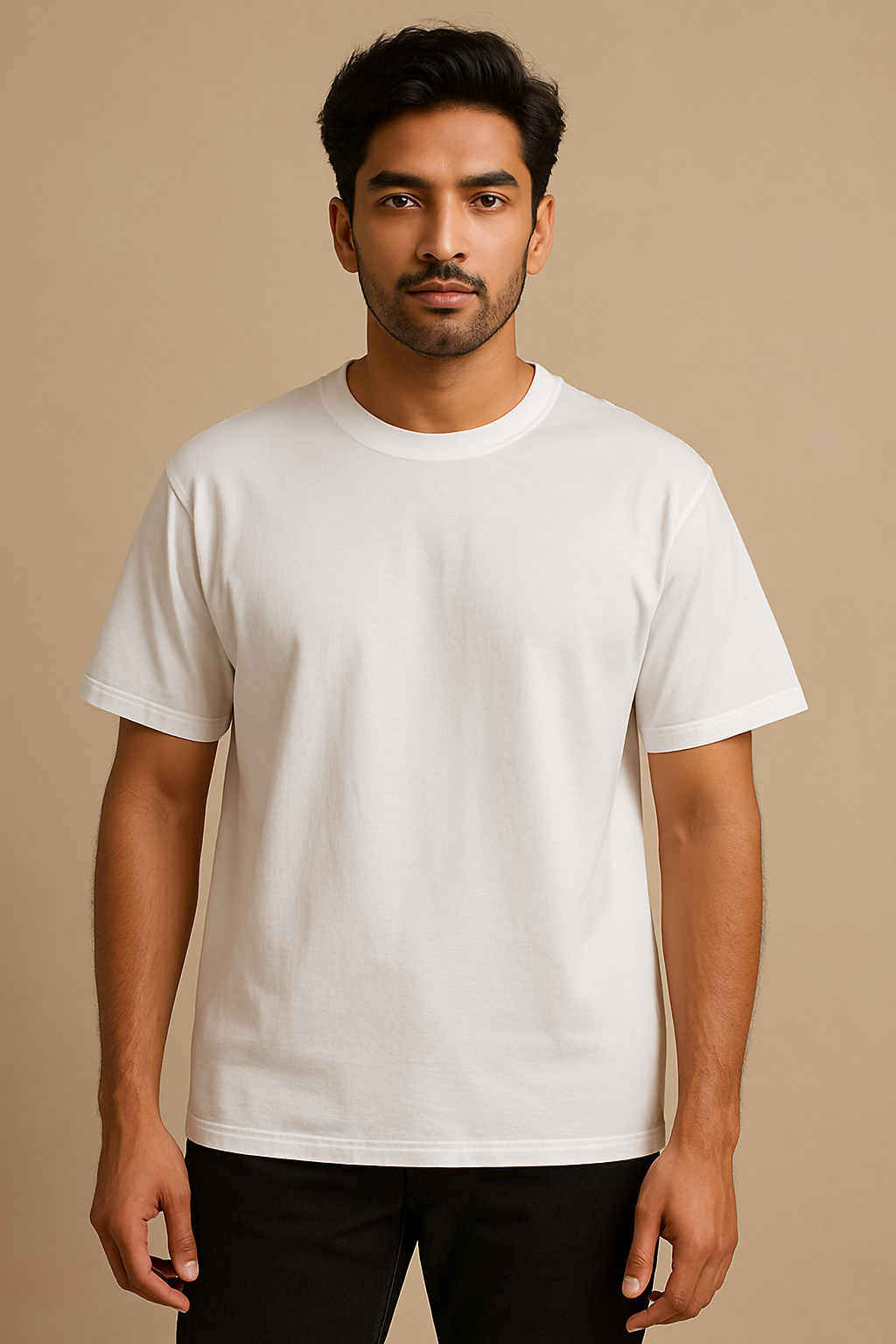 Men’s White Premium Pima Cotton Oversized T-Shirt