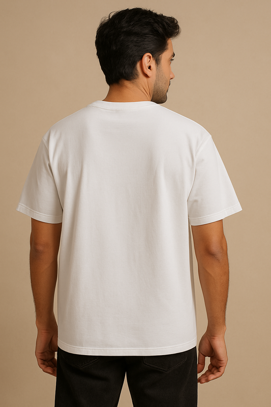Men’s White Premium Pima Cotton Oversized T-Shirt