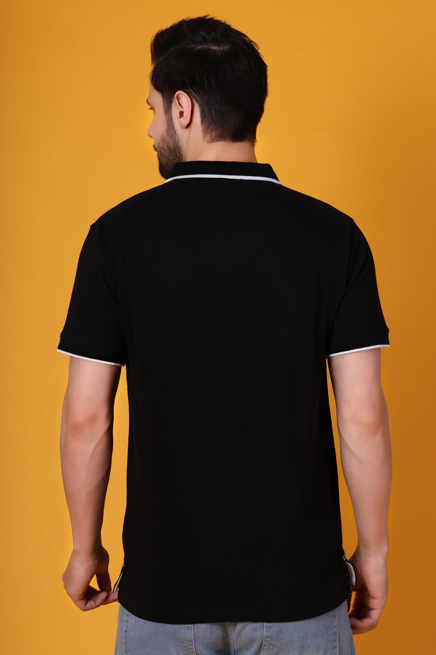 Men’s Black Premium Cotton Polo Shirt – Regular Fit