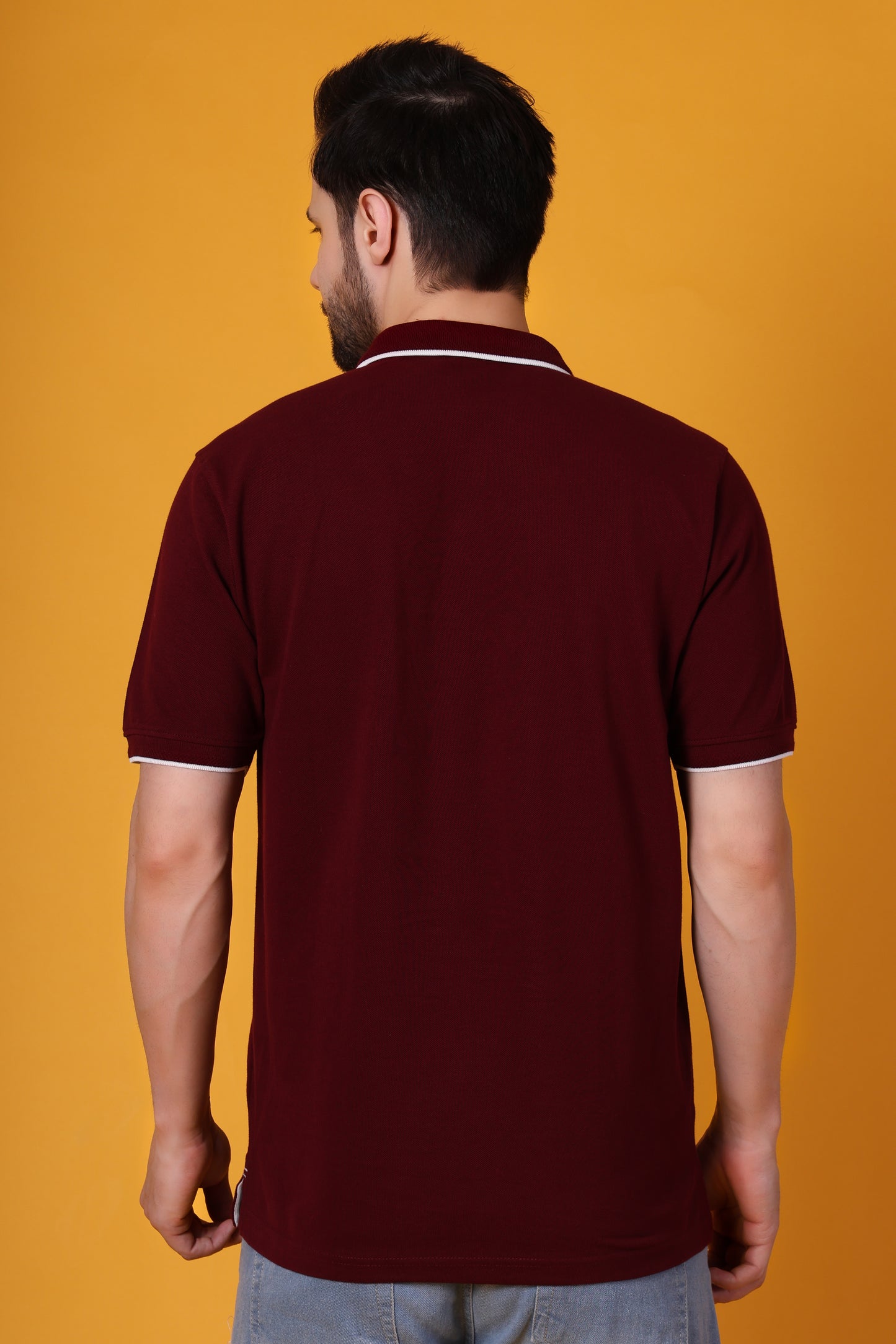 Men's Wine Premium Cotton Polo Shirt – Regular Fit