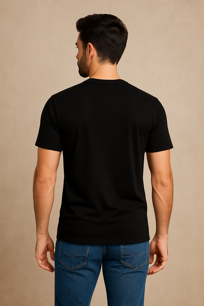 Men’s Black Classic Regular Fit Cotton T-Shirt