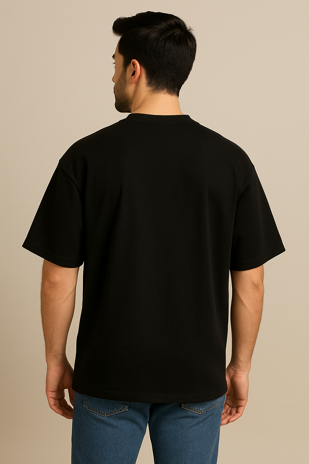 Men’s Black Premium Pima Cotton Oversized T-Shirt