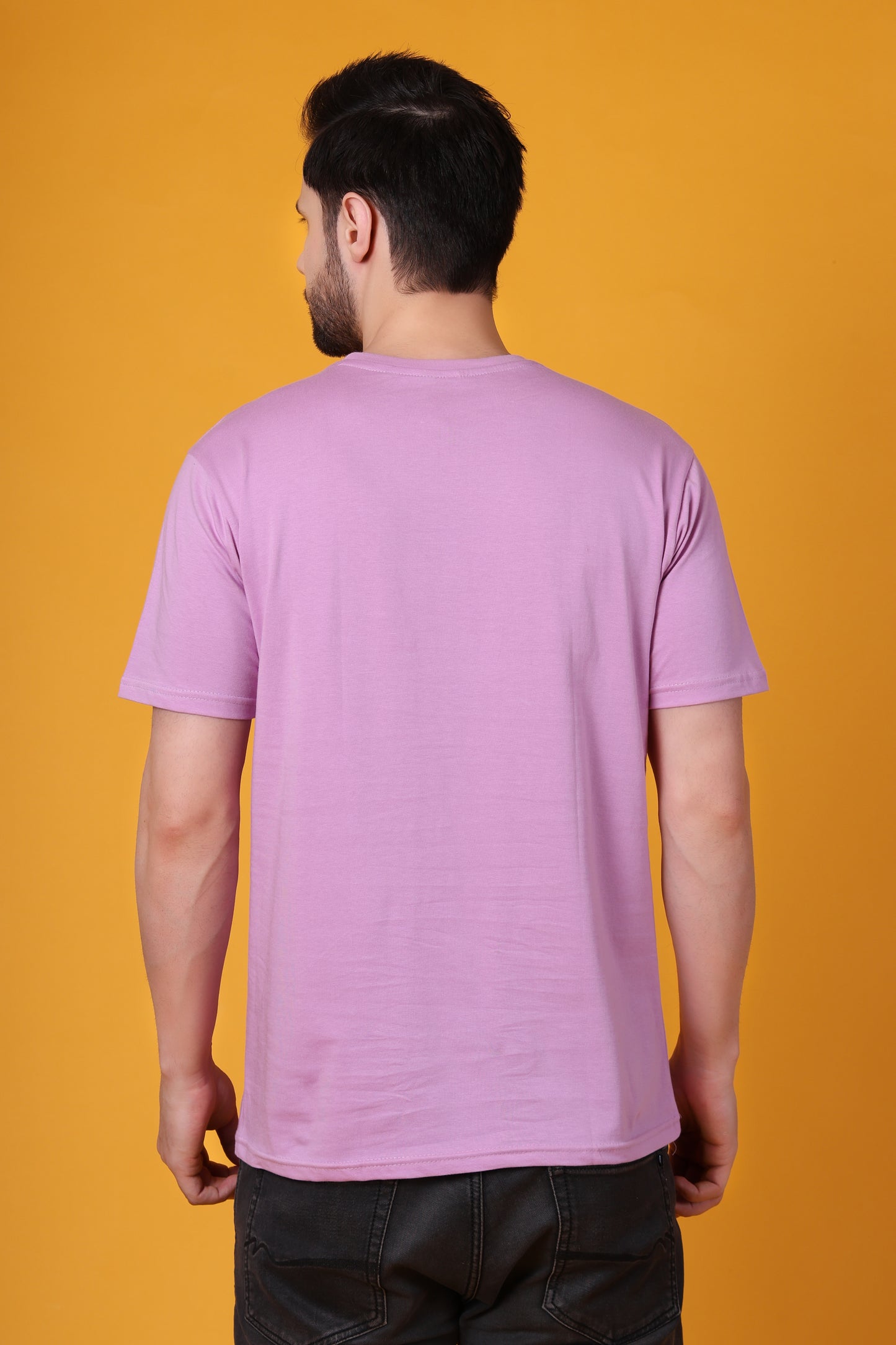 Men's Lavender Classic Regular Fit Cotton T-Shirt