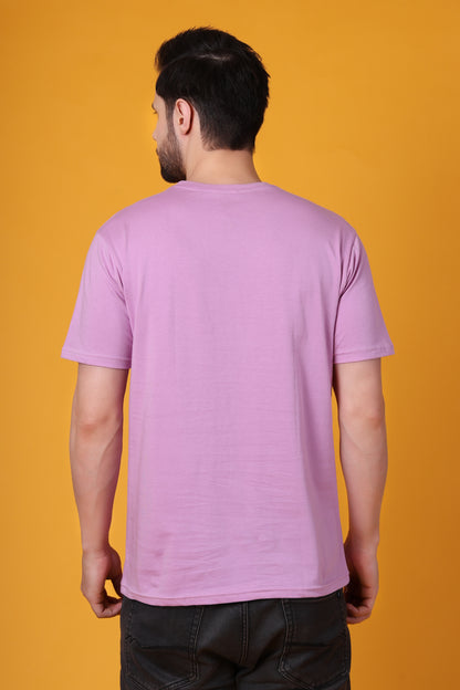 Men's Lavender Classic Regular Fit Cotton T-Shirt