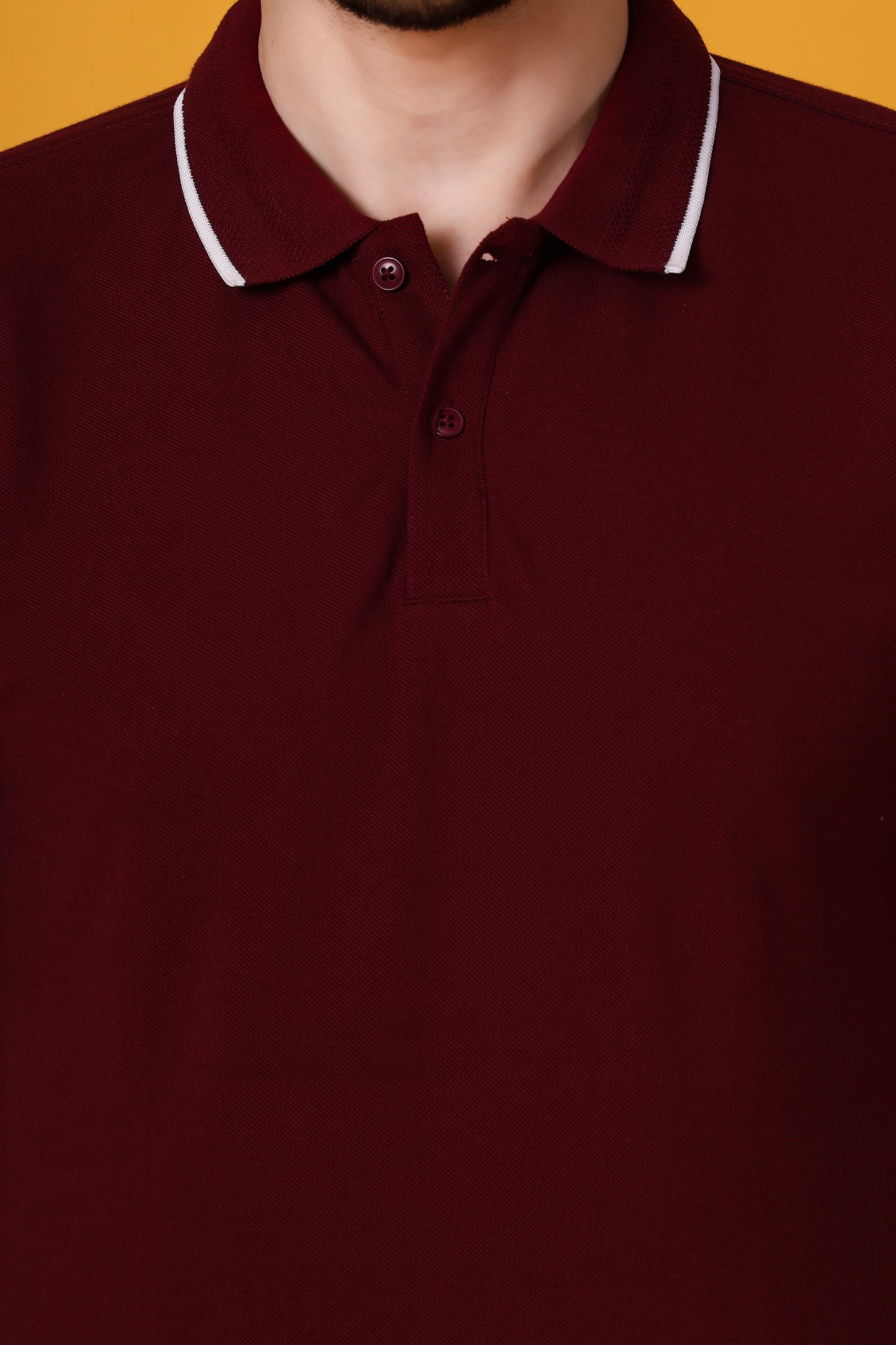 Men's Wine Premium Cotton Polo Shirt – Regular Fit